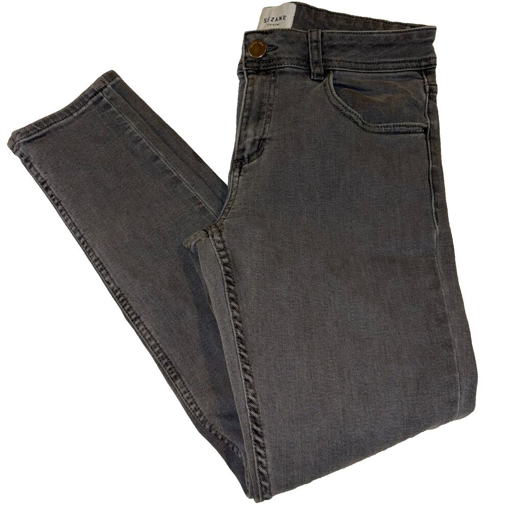 Sezane Grey Denim Jeans Women's Size 28 Boho Trendy Everyday basic